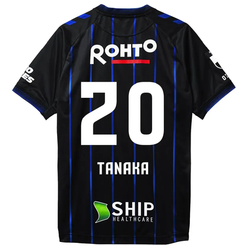 Danxen Kinderen Hyoga Tanaka #20 Zwart Blauw Thuisshirt Thuistenue 2024/25 T-Shirt