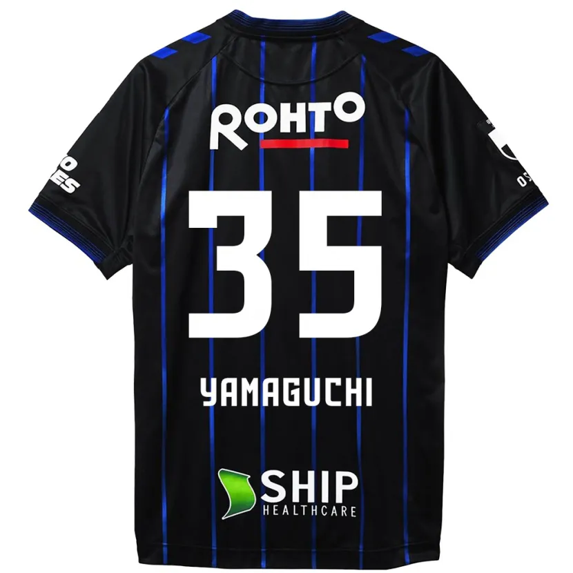 Danxen Kinderen Haruta Yamaguchi #35 Zwart Blauw Thuisshirt Thuistenue 2024/25 T-Shirt