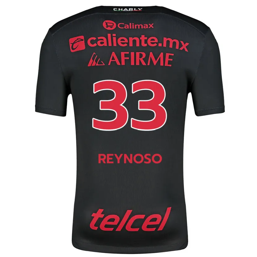 Danxen Kinderen Emanuel Reynoso #33 Zwart Rood Thuisshirt Thuistenue 2024/25 T-Shirt