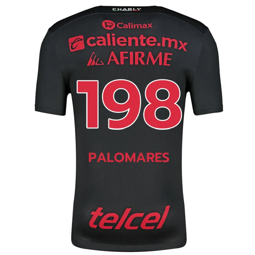 Danxen Kinderen Ramón Palomares #198 Zwart Rood Thuisshirt Thuistenue 2024/25 T-Shirt