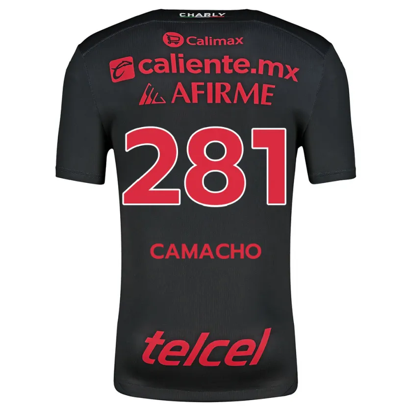 Danxen Kinderen Javier Camacho #281 Zwart Rood Thuisshirt Thuistenue 2024/25 T-Shirt