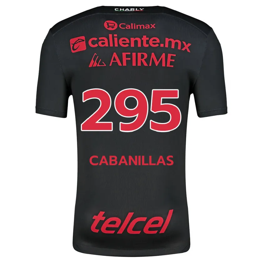 Danxen Kinderen Osvaldo Cabanillas #295 Zwart Rood Thuisshirt Thuistenue 2024/25 T-Shirt