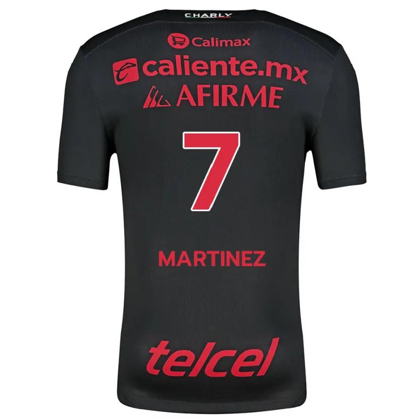 Danxen Kinderen Alejandro Martínez #7 Zwart Rood Thuisshirt Thuistenue 2024/25 T-Shirt