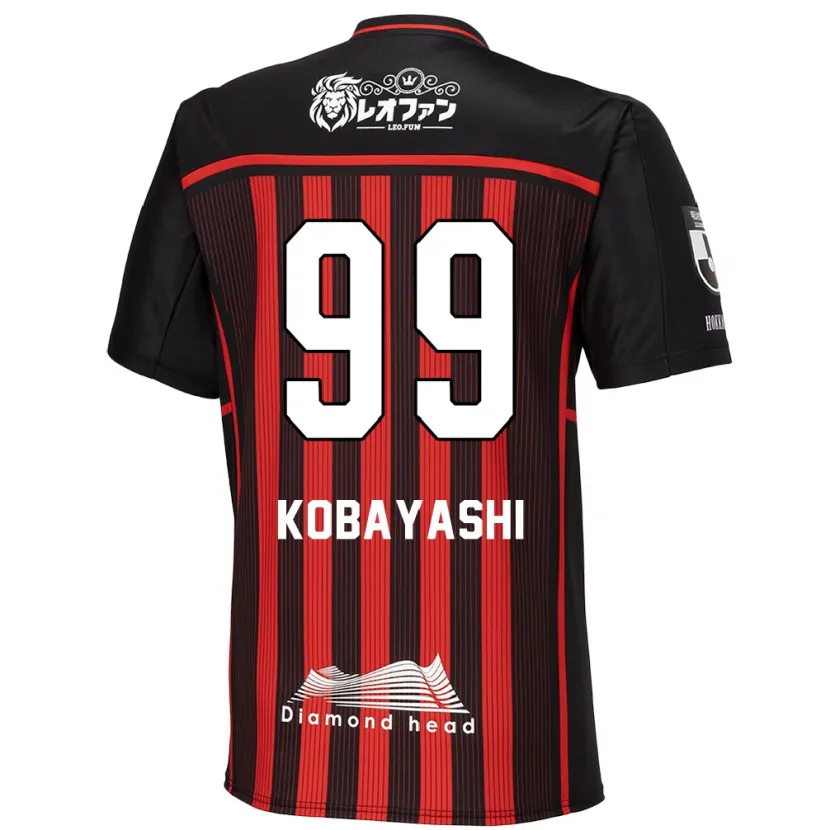 Danxen Kinderen Yuki Kobayashi #99 Rood Zwart Thuisshirt Thuistenue 2024/25 T-Shirt