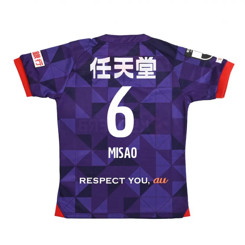 Danxen Kinderen Yuto Misao #6 Paars Wit Thuisshirt Thuistenue 2024/25 T-Shirt