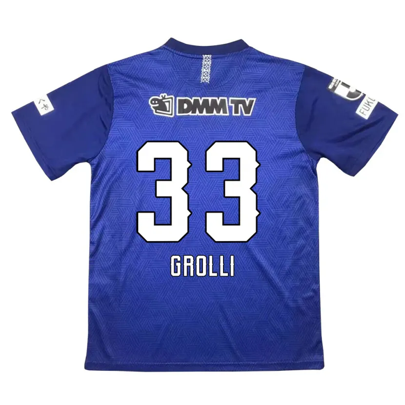 Danxen Kinderen Douglas Grolli #33 Donkerblauw Thuisshirt Thuistenue 2024/25 T-Shirt