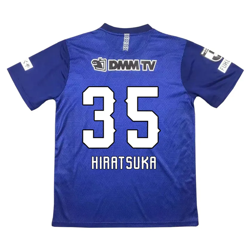 Danxen Kinderen Yuto Hiratsuka #35 Donkerblauw Thuisshirt Thuistenue 2024/25 T-Shirt