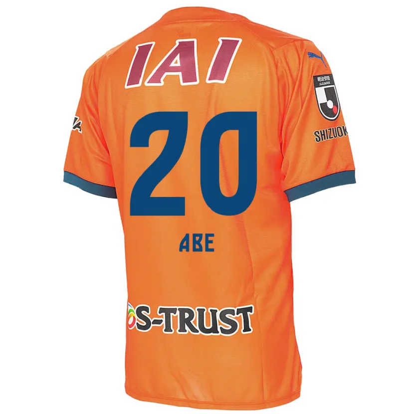 Danxen Kinderen Ryoya Abe #20 Oranje Blauw Thuisshirt Thuistenue 2024/25 T-Shirt