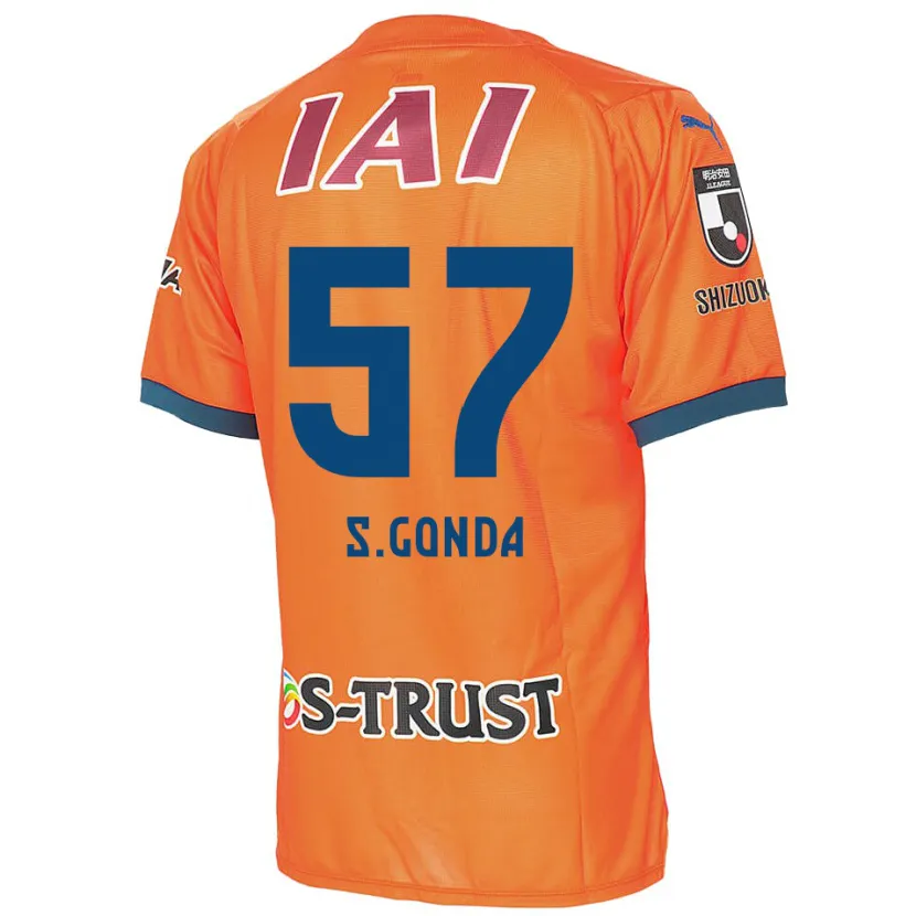 Danxen Kinderen Shuichi Gonda #57 Oranje Blauw Thuisshirt Thuistenue 2024/25 T-Shirt