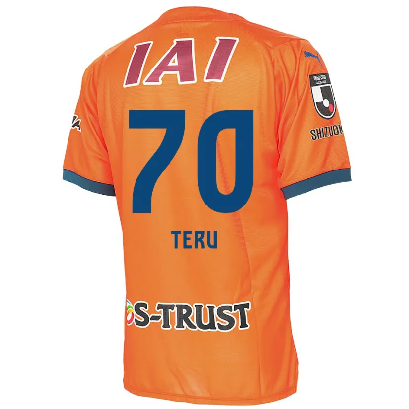 Danxen Kinderen Teruki Hara #70 Oranje Blauw Thuisshirt Thuistenue 2024/25 T-Shirt