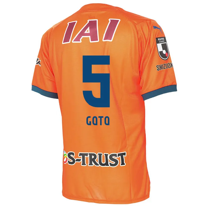 Danxen Kinderen Keita Goto #5 Oranje Blauw Thuisshirt Thuistenue 2024/25 T-Shirt