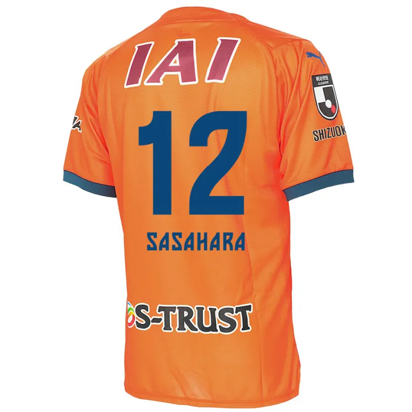 Danxen Kinderen Kenshin Sasahara #12 Oranje Blauw Thuisshirt Thuistenue 2024/25 T-Shirt