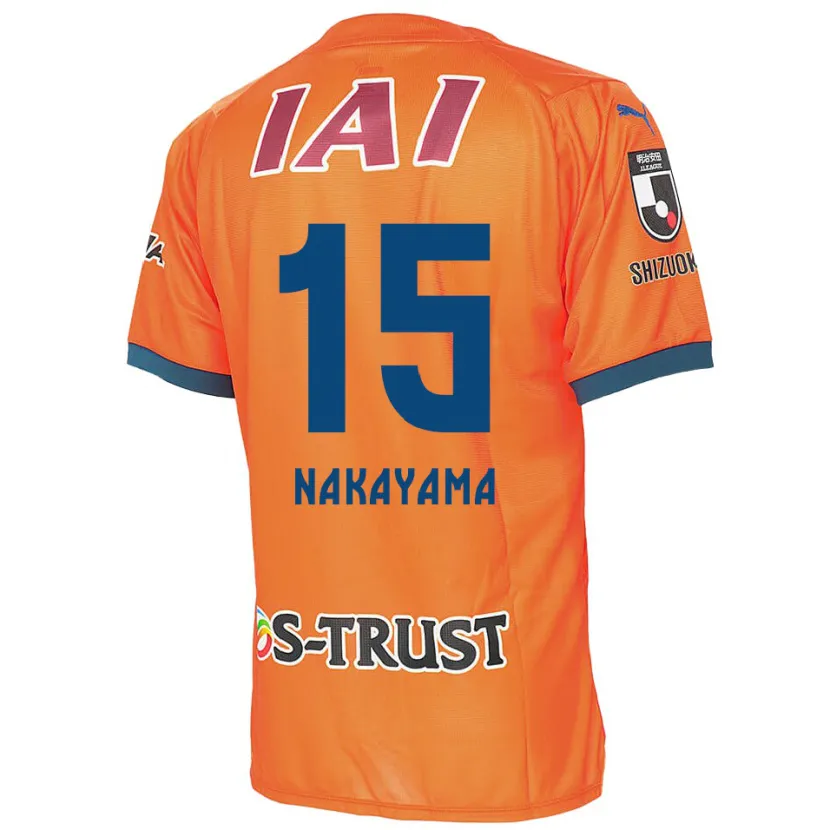 Danxen Kinderen Atsuki Nakayama #15 Oranje Blauw Thuisshirt Thuistenue 2024/25 T-Shirt