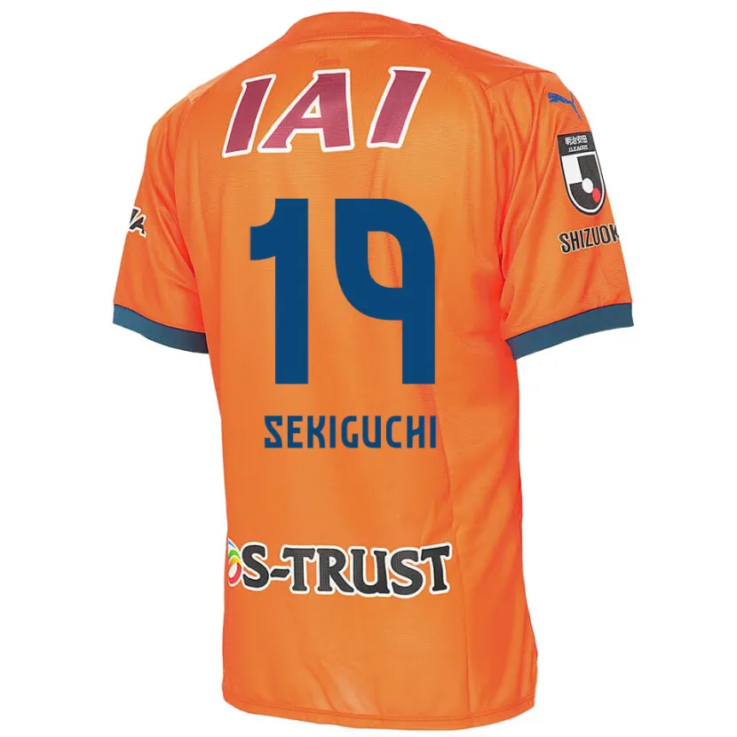 Danxen Kinderen Kota Sekiguchi #19 Oranje Blauw Thuisshirt Thuistenue 2024/25 T-Shirt