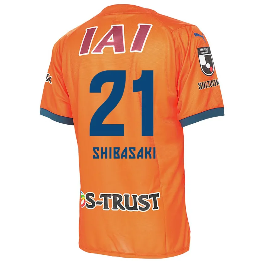 Danxen Kinderen Kaito Shibasaki #21 Oranje Blauw Thuisshirt Thuistenue 2024/25 T-Shirt