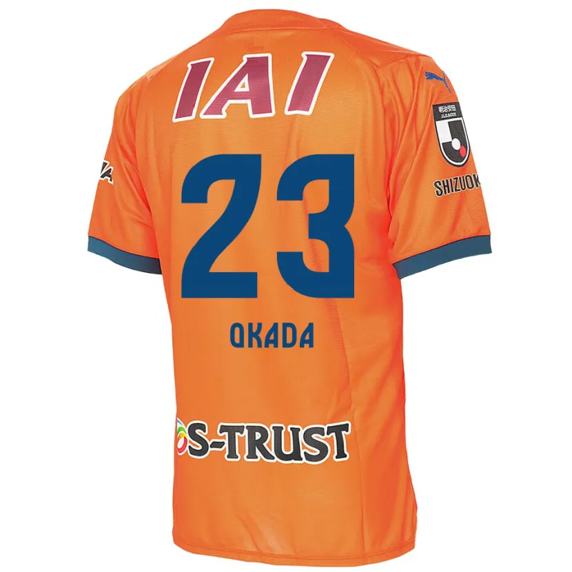 Danxen Kinderen Shu Okada #23 Oranje Blauw Thuisshirt Thuistenue 2024/25 T-Shirt