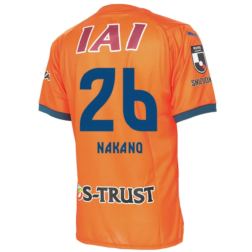 Danxen Kinderen Takeru Nakano #26 Oranje Blauw Thuisshirt Thuistenue 2024/25 T-Shirt