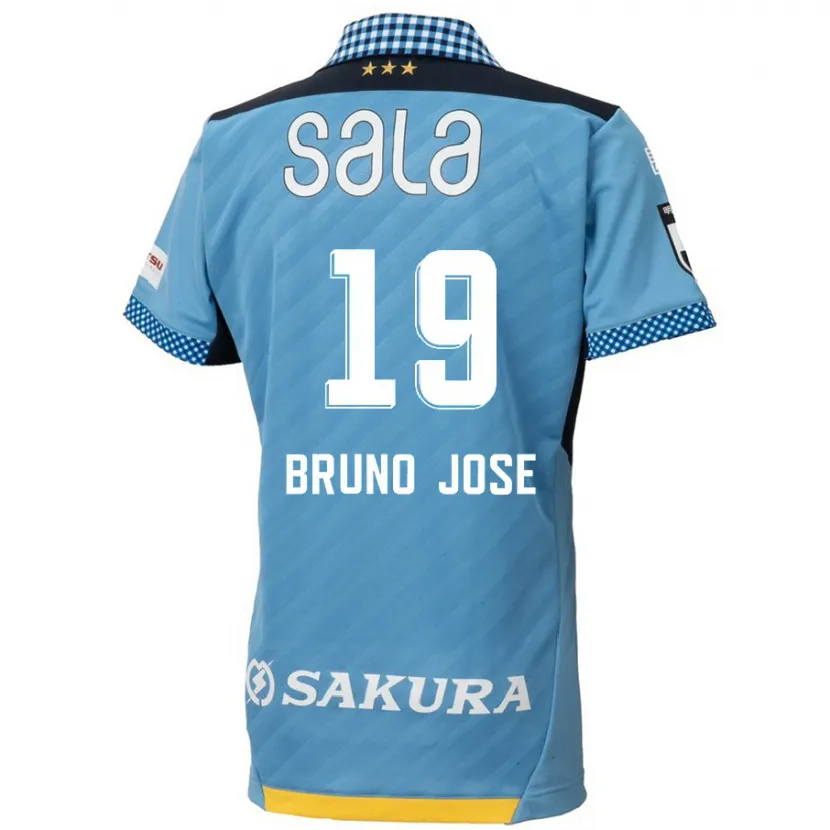 Danxen Kinderen Bruno José #19 Blauw Zwart Thuisshirt Thuistenue 2024/25 T-Shirt