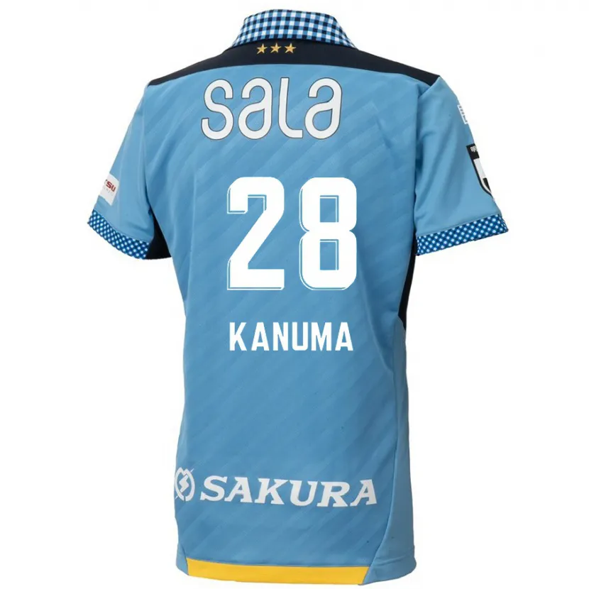 Danxen Kinderen Naoki Kanuma #28 Blauw Zwart Thuisshirt Thuistenue 2024/25 T-Shirt