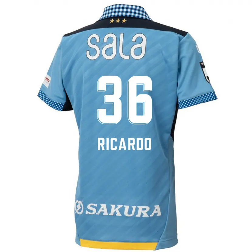 Danxen Kinderen Ricardo Graça #36 Blauw Zwart Thuisshirt Thuistenue 2024/25 T-Shirt