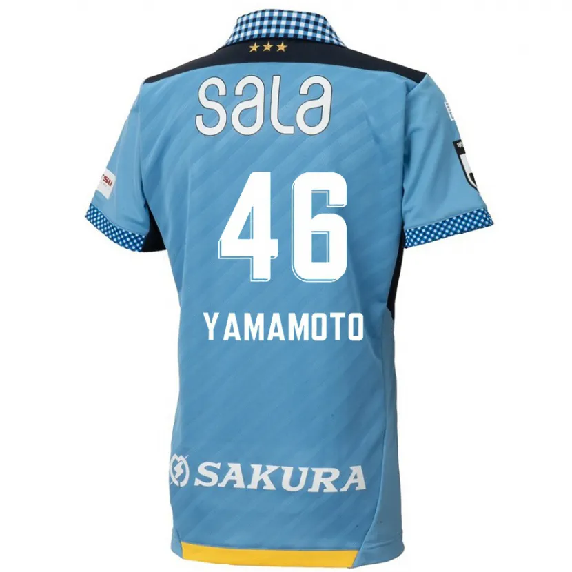 Danxen Kinderen Shota Yamamoto #46 Blauw Zwart Thuisshirt Thuistenue 2024/25 T-Shirt