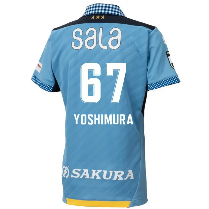 Danxen Kinderen Ryusei Yoshimura #67 Blauw Zwart Thuisshirt Thuistenue 2024/25 T-Shirt