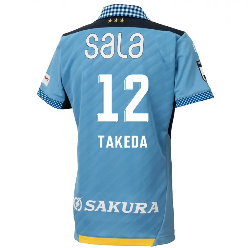 Danxen Kinderen Yusei Takeda #12 Blauw Zwart Thuisshirt Thuistenue 2024/25 T-Shirt