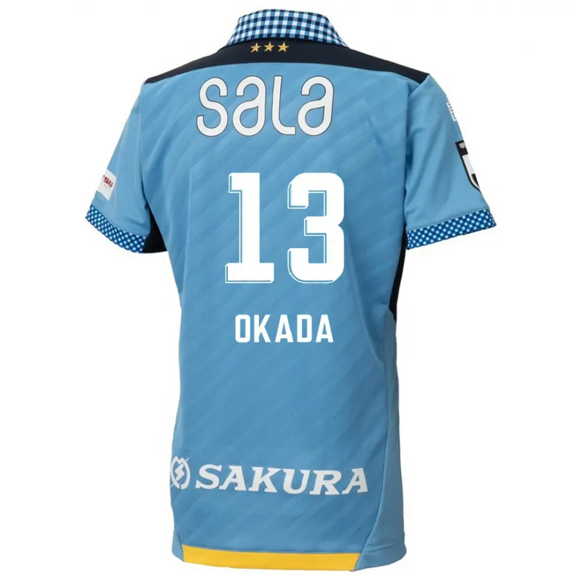 Danxen Kinderen Kosei Okada #13 Blauw Zwart Thuisshirt Thuistenue 2024/25 T-Shirt