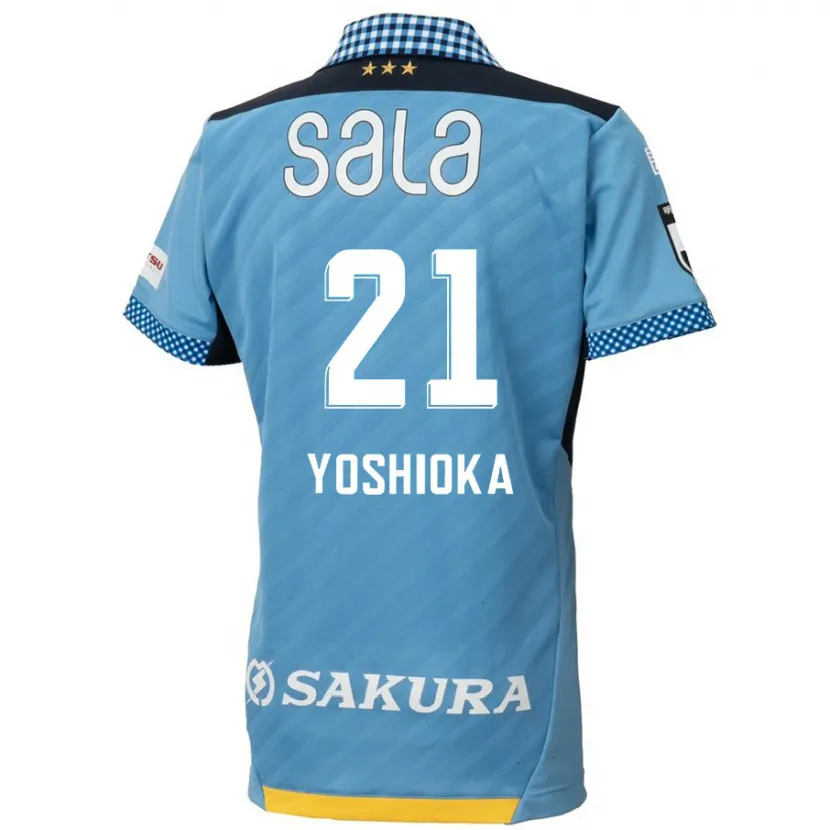 Danxen Kinderen Kanta Yoshioka #21 Blauw Zwart Thuisshirt Thuistenue 2024/25 T-Shirt