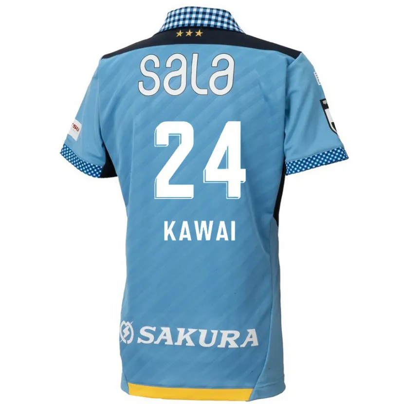 Danxen Kinderen Yuki Kawai #24 Blauw Zwart Thuisshirt Thuistenue 2024/25 T-Shirt