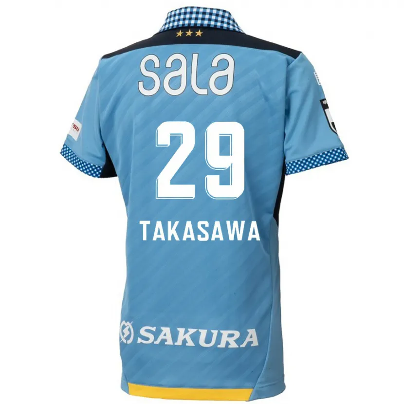 Danxen Kinderen Kaito Takasawa #29 Blauw Zwart Thuisshirt Thuistenue 2024/25 T-Shirt