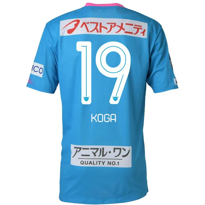 Danxen Kinderen Ryoma Koga #19 Blauw Roze Thuisshirt Thuistenue 2024/25 T-Shirt