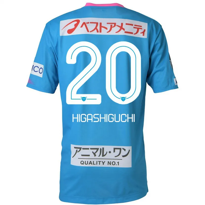 Danxen Kinderen Aitaro Higashiguchi #20 Blauw Roze Thuisshirt Thuistenue 2024/25 T-Shirt