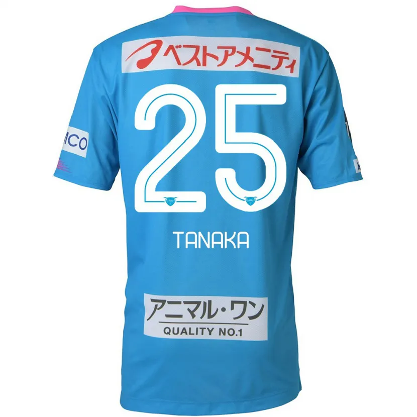 Danxen Kinderen Yuto Tanaka #25 Blauw Roze Thuisshirt Thuistenue 2024/25 T-Shirt