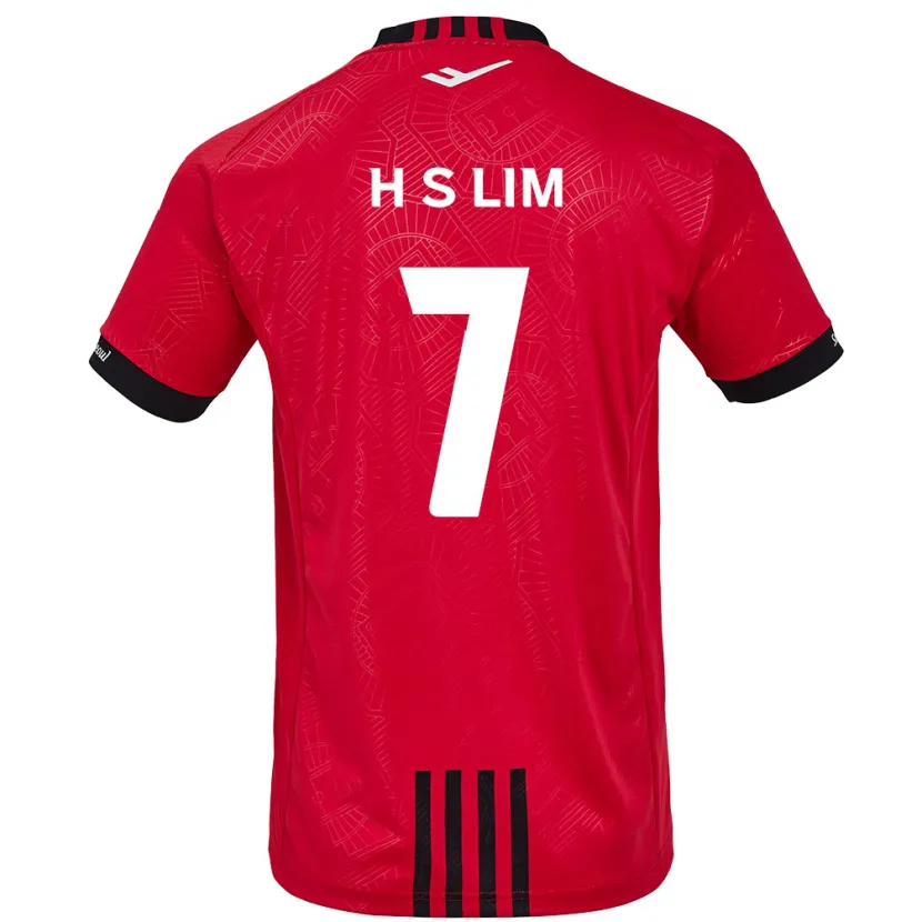 Danxen Kinderen Sang-Hyub Lim #7 Rood Zwart Thuisshirt Thuistenue 2024/25 T-Shirt