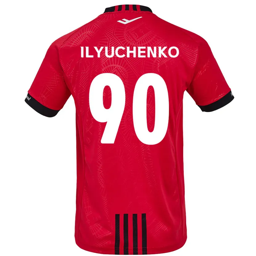 Danxen Kinderen Stanislav Ilyuchenko #90 Rood Zwart Thuisshirt Thuistenue 2024/25 T-Shirt