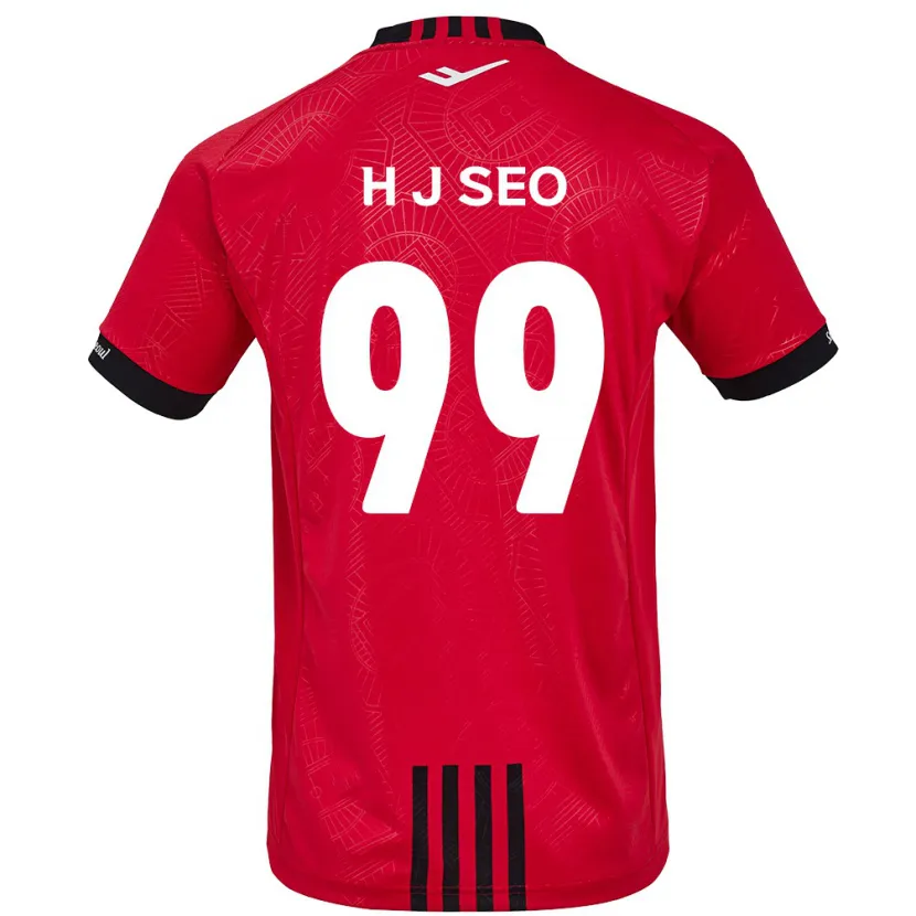 Danxen Kinderen Ju-Hwan Seo #99 Rood Zwart Thuisshirt Thuistenue 2024/25 T-Shirt