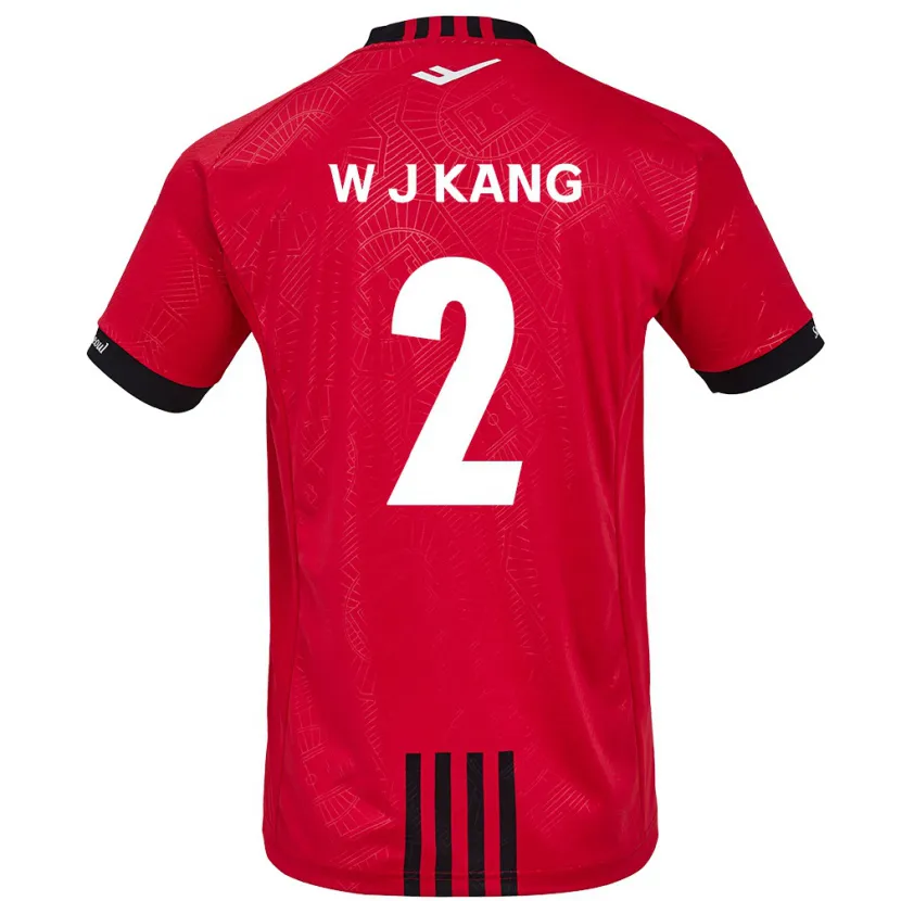 Danxen Kinderen Jae-Won Kang #2 Rood Zwart Thuisshirt Thuistenue 2024/25 T-Shirt