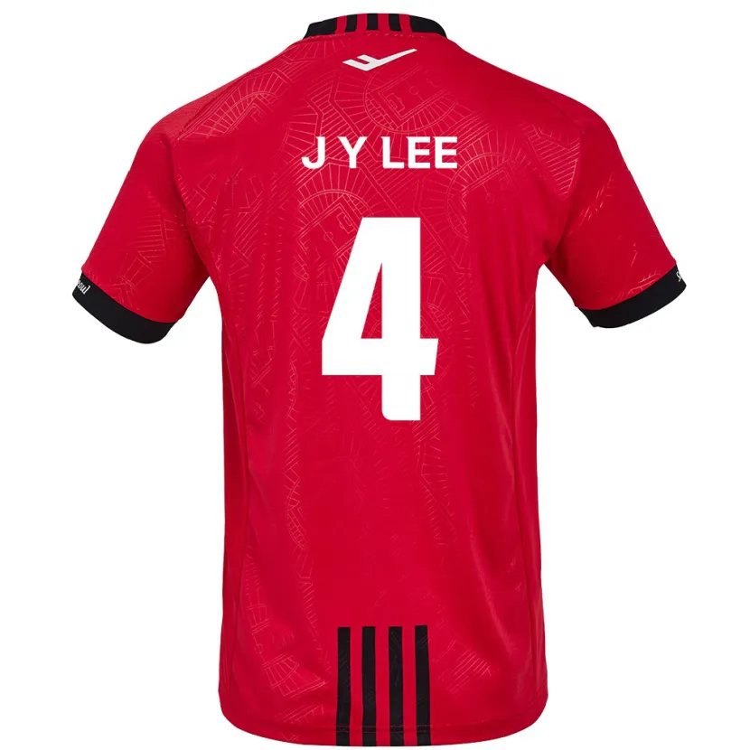 Danxen Kinderen Young-Jun Lee #4 Rood Zwart Thuisshirt Thuistenue 2024/25 T-Shirt