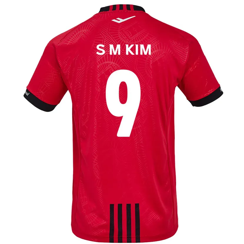 Danxen Kinderen Min-Sung Kim #9 Rood Zwart Thuisshirt Thuistenue 2024/25 T-Shirt