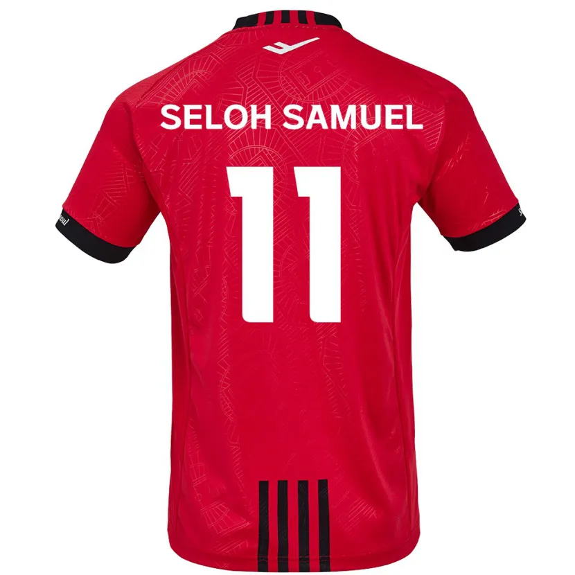 Danxen Kinderen Gbato Seloh Samuel #11 Rood Zwart Thuisshirt Thuistenue 2024/25 T-Shirt