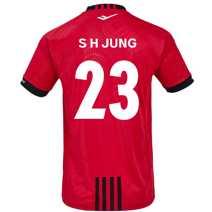 Danxen Kinderen Hyeon-Soo Jung #23 Rood Zwart Thuisshirt Thuistenue 2024/25 T-Shirt