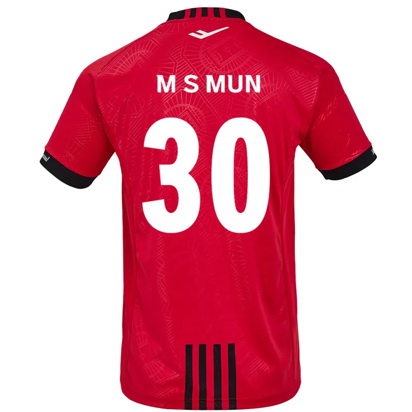 Danxen Kinderen Seong-Min Mun #30 Rood Zwart Thuisshirt Thuistenue 2024/25 T-Shirt