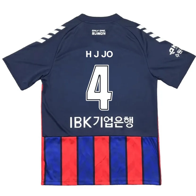 Danxen Kinderen Jun-Hyun Jo #4 Blauw Rood Thuisshirt Thuistenue 2024/25 T-Shirt