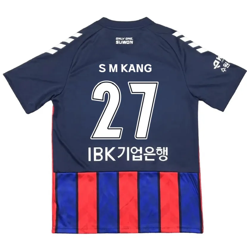 Danxen Kinderen Min-Sung Kang #27 Blauw Rood Thuisshirt Thuistenue 2024/25 T-Shirt