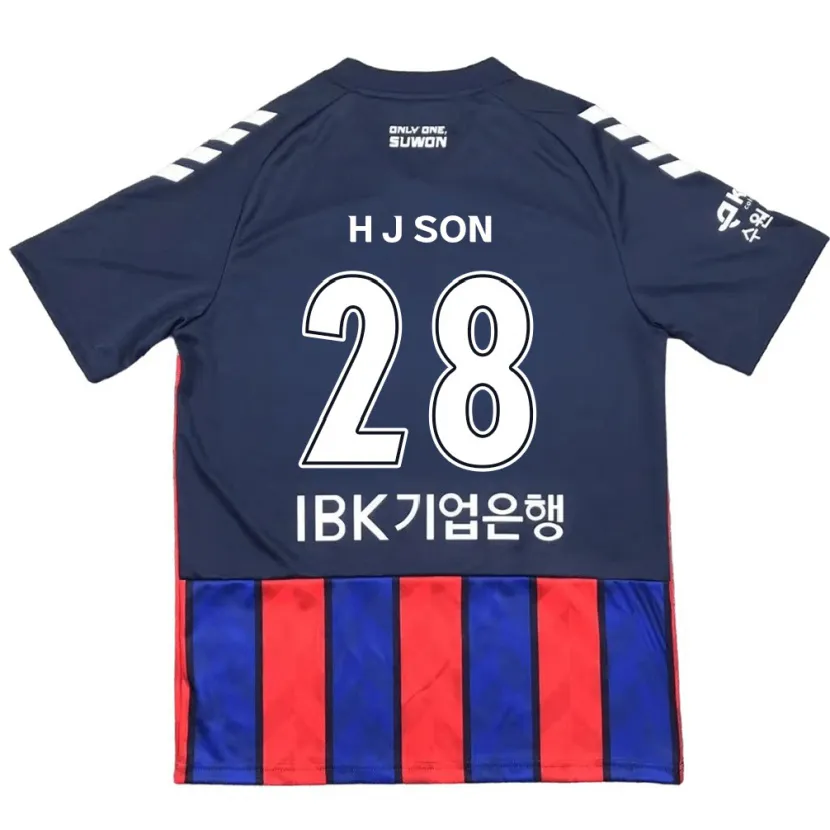 Danxen Kinderen Jun-Ho Son #28 Blauw Rood Thuisshirt Thuistenue 2024/25 T-Shirt