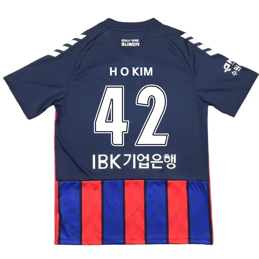 Danxen Kinderen One-Hyung Kim #42 Blauw Rood Thuisshirt Thuistenue 2024/25 T-Shirt