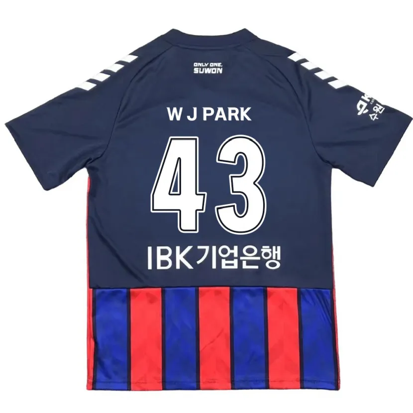 Danxen Kinderen Jin-Woo Park #43 Blauw Rood Thuisshirt Thuistenue 2024/25 T-Shirt