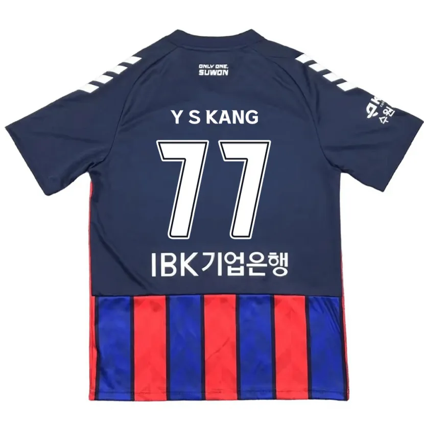 Danxen Kinderen Sang-Yun Kang #77 Blauw Rood Thuisshirt Thuistenue 2024/25 T-Shirt