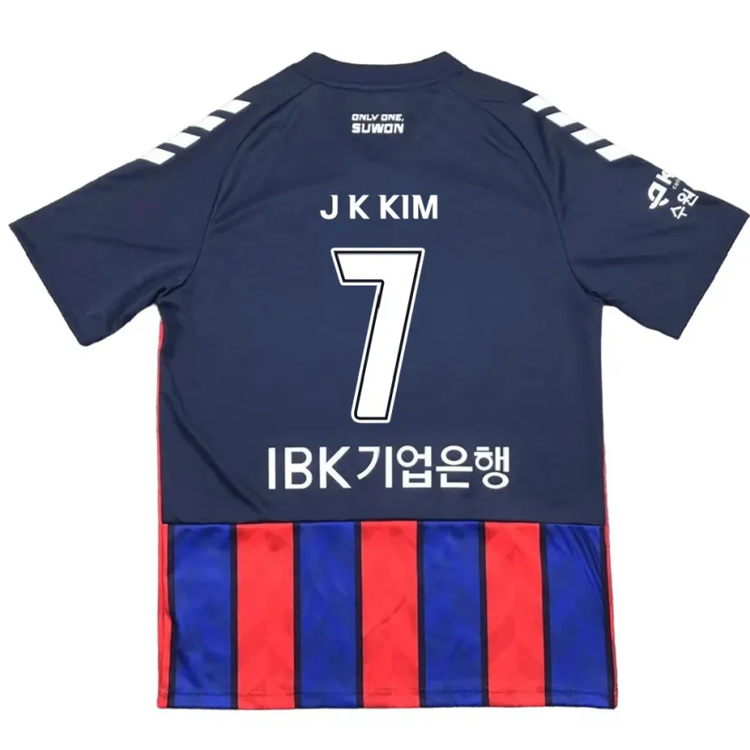 Danxen Kinderen Ki-Jun Kim #7 Blauw Rood Thuisshirt Thuistenue 2024/25 T-Shirt